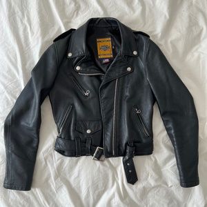 Women's Cropped Perfecto® in Lambskin Leather Jacket Womens XS